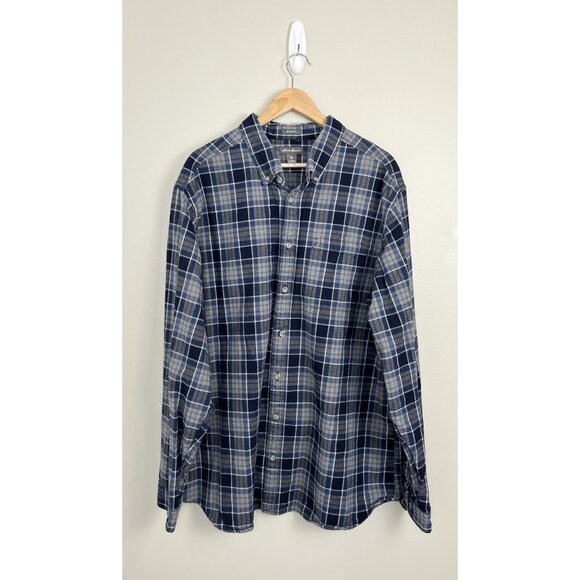 Eddie Bauer Other - Eddie Bauer Brushed Cotton Plaid Flannel Shirt Men's XXLT Button-Up Heavyweight